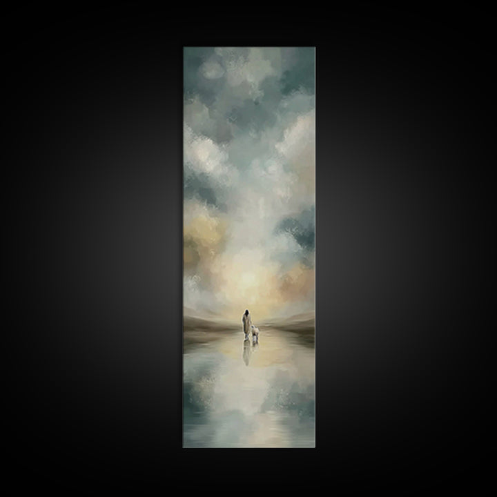 Heaven’s Gentle Road – Framed Canvas Print – Christian Art – Jesus Painting – Christian Wall Art – Tall Narrow Wall Art – Christian Art Can