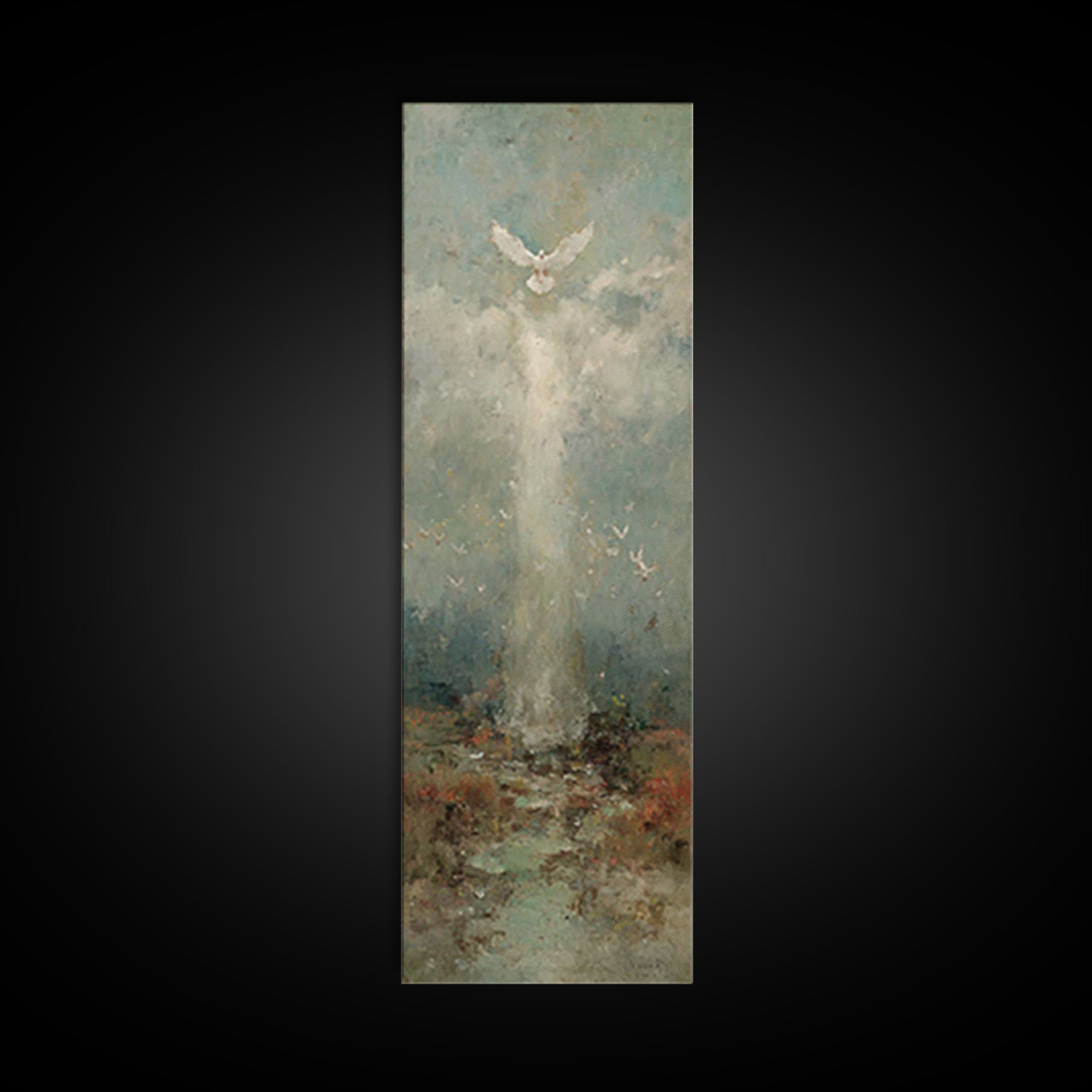 Heavenly Dove – Framed Canvas Print – Christian Wall Art – Christian Art Canvas – Jesus Painting – Christmas Art – Christian Decor – Art –
