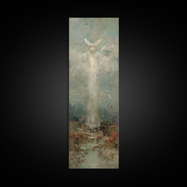 Heavenly Dove – Framed Canvas Print – Christian Wall Art – Christian Art Canvas – Jesus Painting – Christmas Art – Christian Decor – Art –