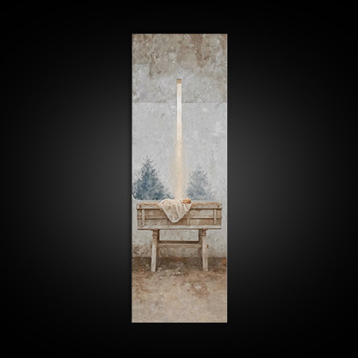 Glory In Stillness, Framed Canvas Print, Christian Wall Art, Christian Art Canvas, Christmas Art, Jesus Painting, Christian Decor, Art, Nar