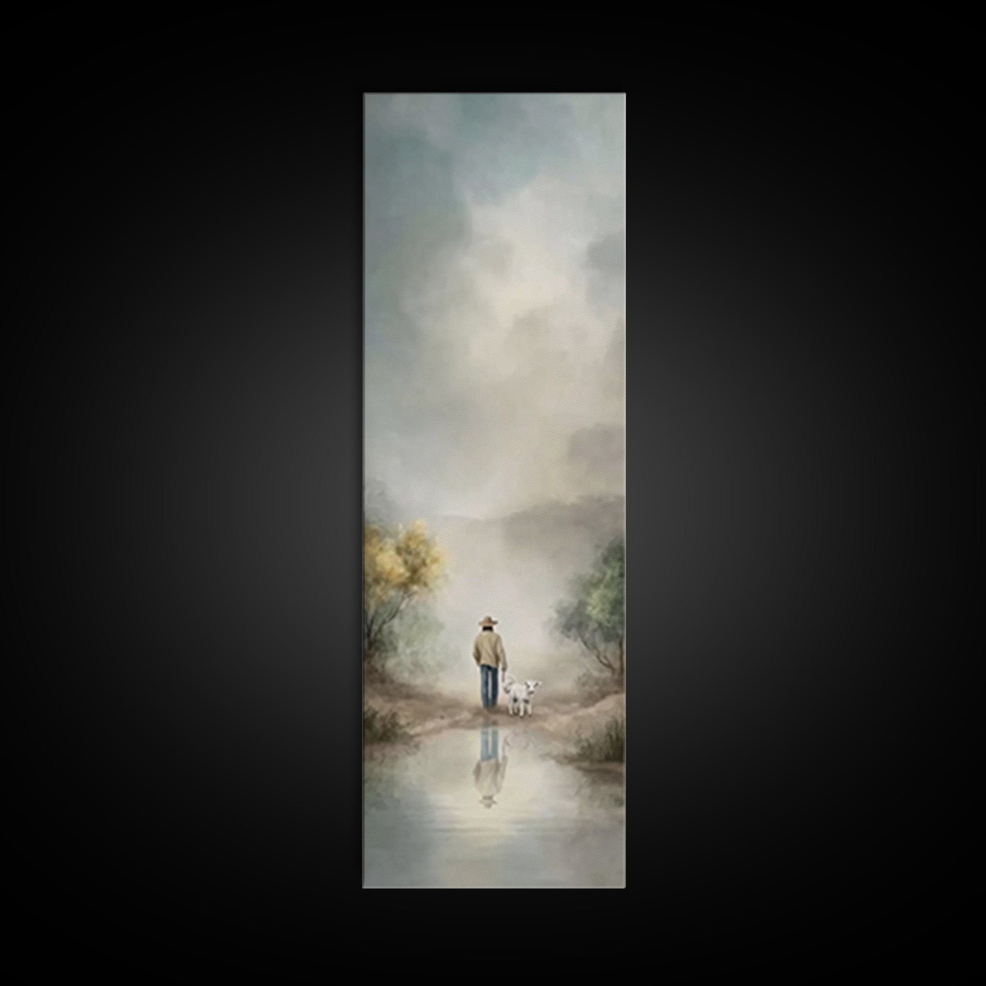 Horizon Of Faith – Framed Canvas Print – Christian Wall Art – Christian Art Canvas – Jesus Painting – Tall Narrow Wall Art – Subtle Christi