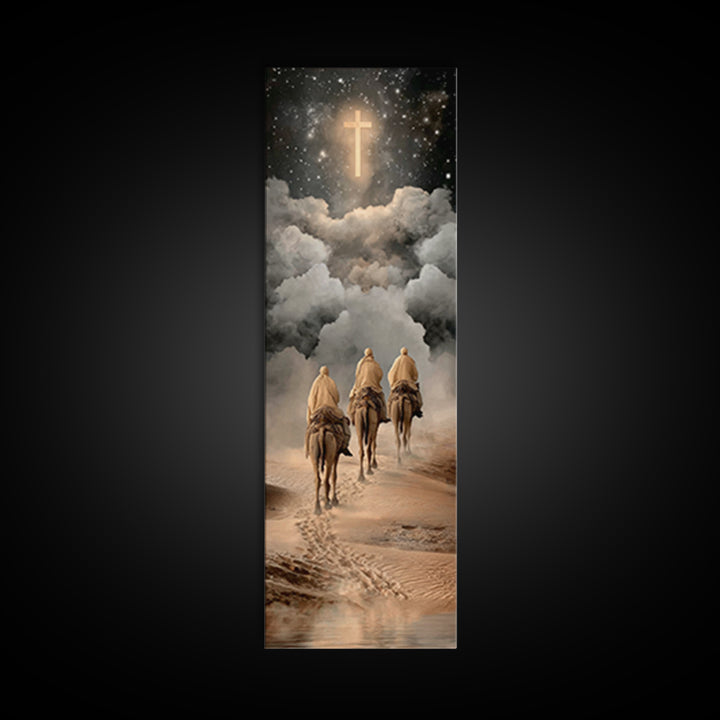 Shepherd’s Peace – Framed Canvas Print – Christian Wall Art – Christian Art Canvas – Christmas Art – Narrow Art – Christian Decor