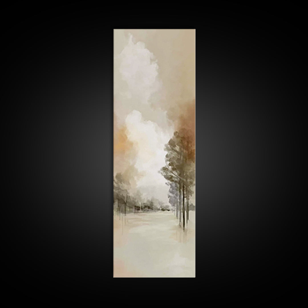 Soft Morning Path | Framed Canvas Print | Christian Wall Art | Christian Art Canvas | Narrow Art | Minimalist Christian Art | Christian Gif