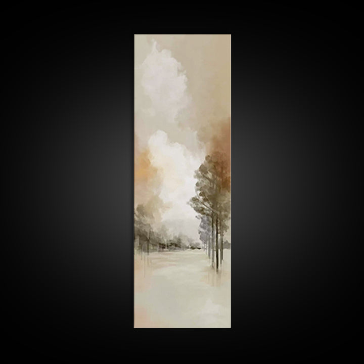 Soft Morning Path | Framed Canvas Print | Christian Wall Art | Christian Art Canvas | Narrow Art | Minimalist Christian Art | Christian Gif