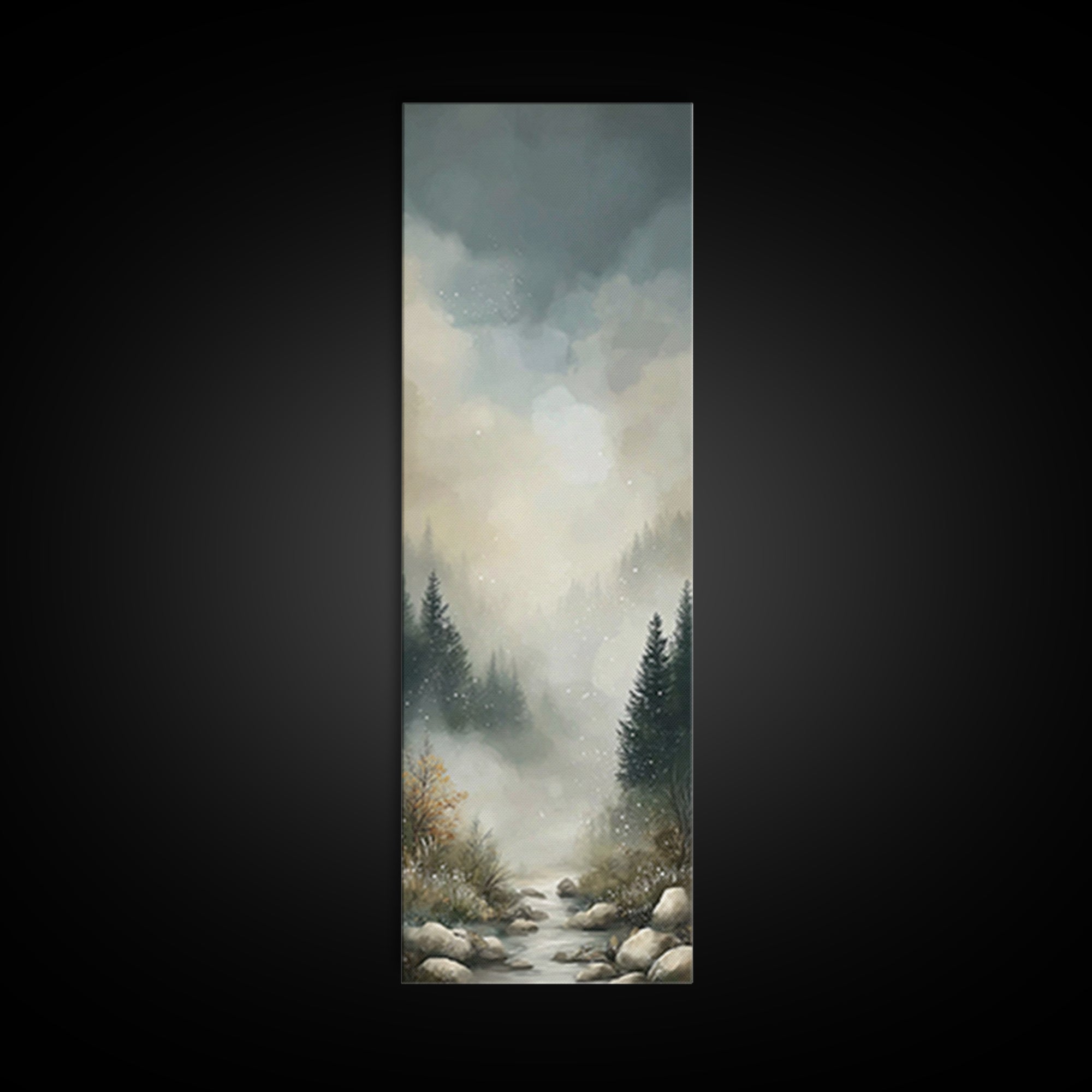River Valley Calm – Framed Canvas Print – Christian Art Canvas – Christian Wall Art – Tall Skinny Art Print – Christian Decor – Christian G