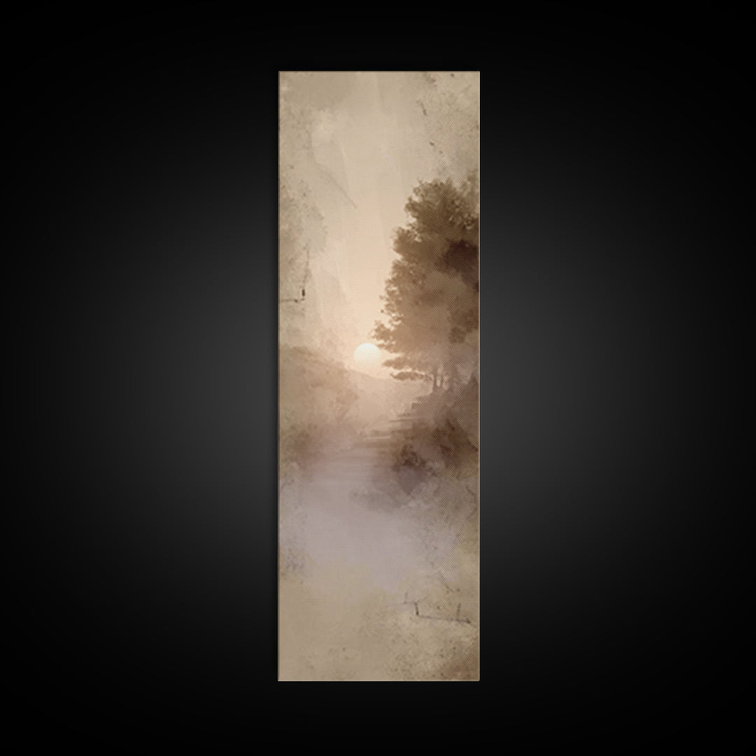 Hallowed Sunrise Path – Framed Canvas Print – Christian Art Canvas – Christian Wall Art – Narrow Art – Minimalist Christian Art – Christian