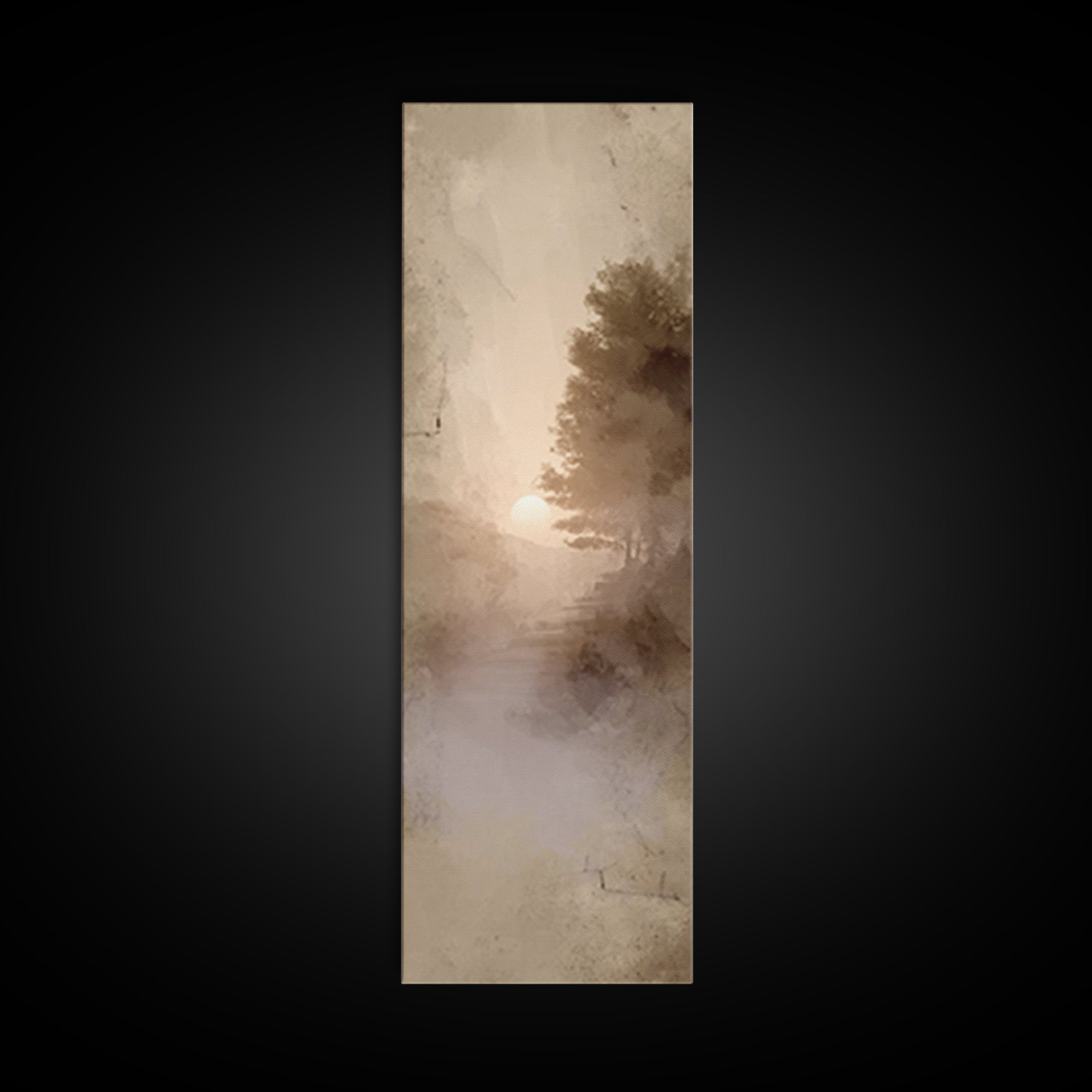Hallowed Sunrise Path – Framed Canvas Print – Christian Art Canvas – Christian Wall Art – Narrow Art – Minimalist Christian Art – Christian