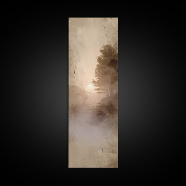 Hallowed Sunrise Path – Framed Canvas Print – Christian Art Canvas – Christian Wall Art – Narrow Art – Minimalist Christian Art – Christian