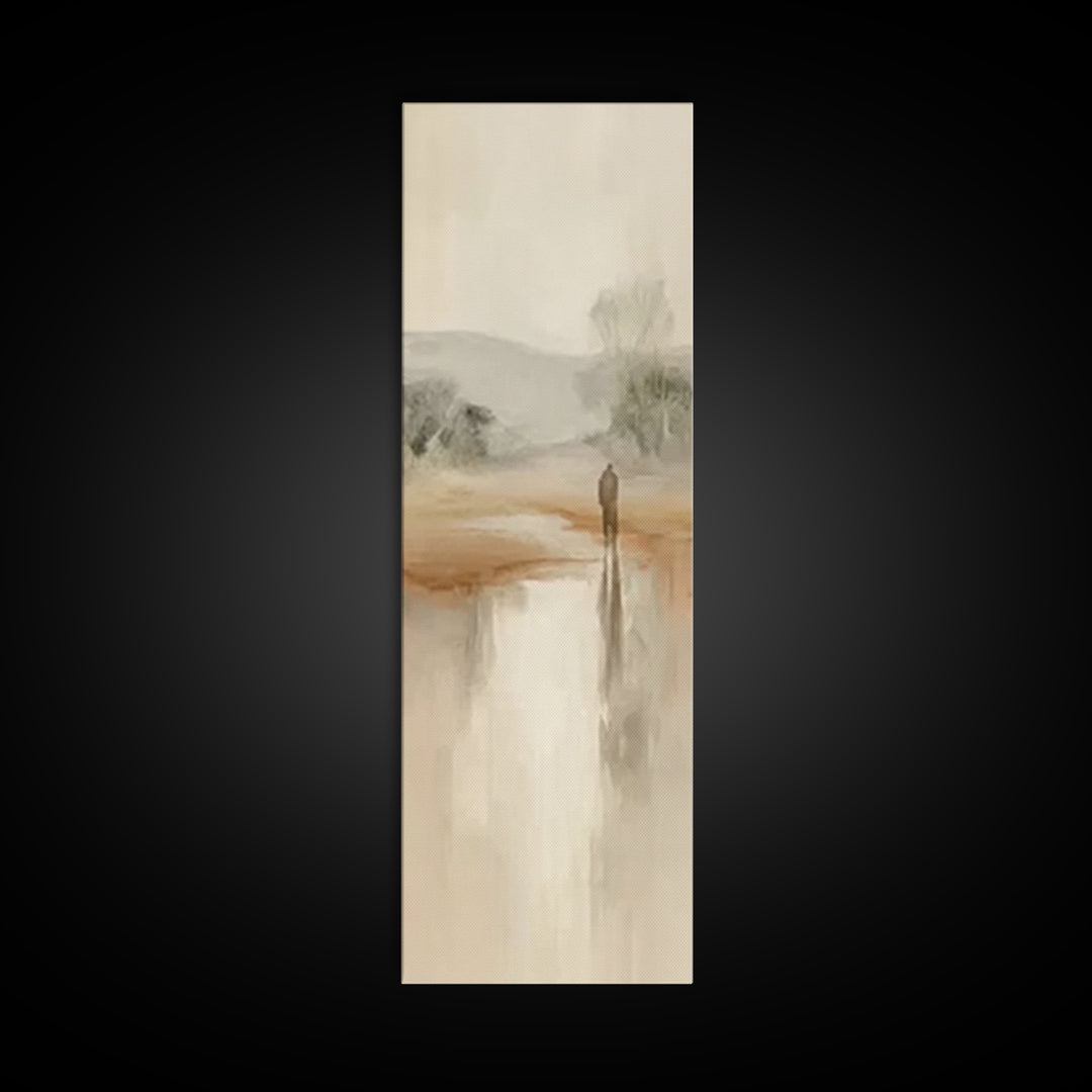 Desert Dawn Mercy – Framed Canvas Print – Christian Art Canvas – Modern Christian Art – Tall Narrow Wall Art – Jesus Painting