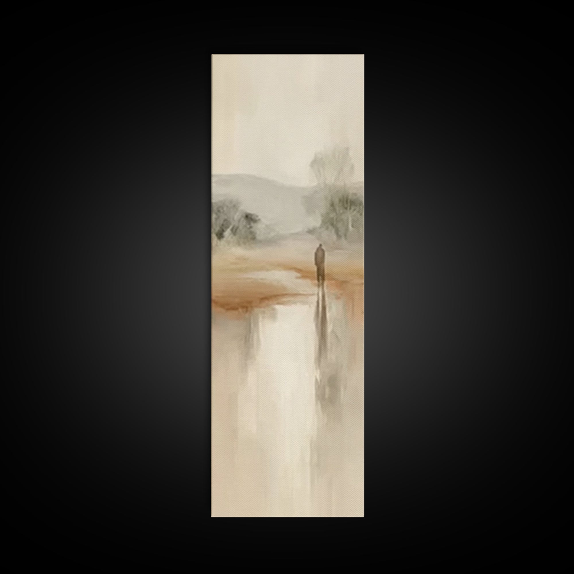 Desert Dawn Mercy – Framed Canvas Print – Christian Art Canvas – Modern Christian Art – Tall Narrow Wall Art – Jesus Painting