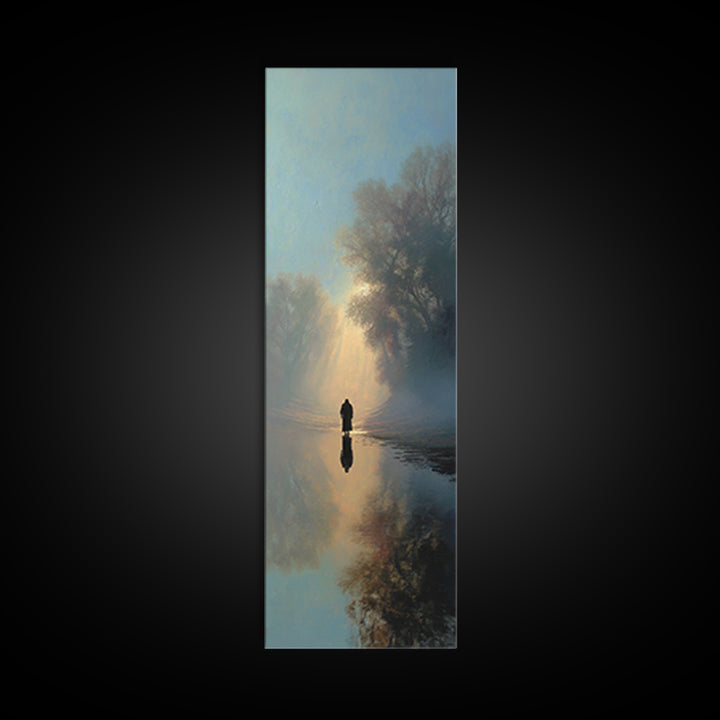 Radiant Morning Hope – Framed Canvas Print – Christian Wall Art – Moody Christian Art – Skinny Art – Jesus Christmas Art