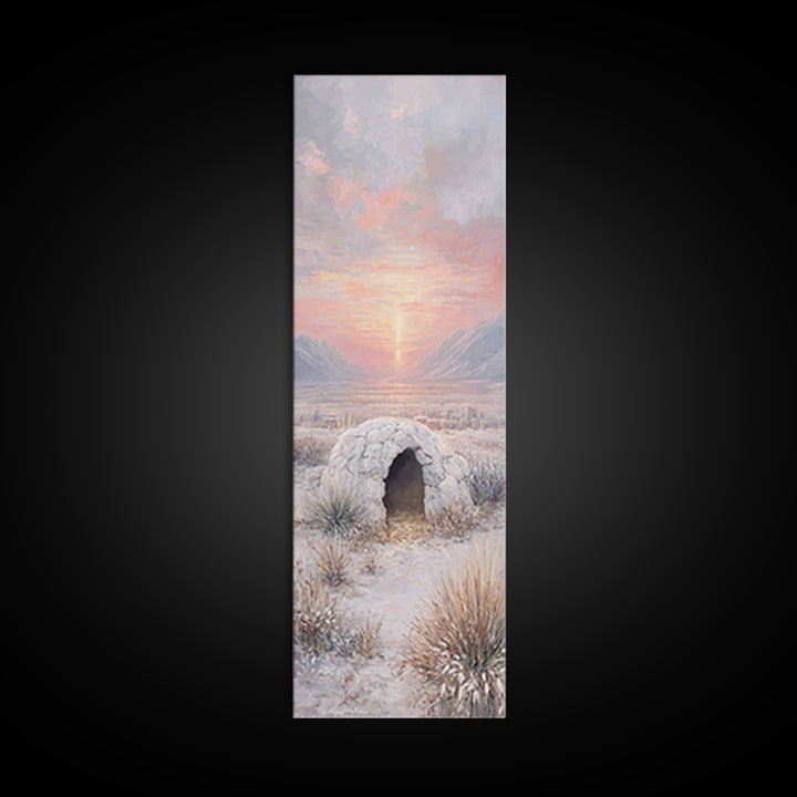 Dawn Of Bethlehem – Framed Canvas Print – Christian Wall Art – Christmas Art – Narrow Art – Christian Art Canvas – Christian Christmas