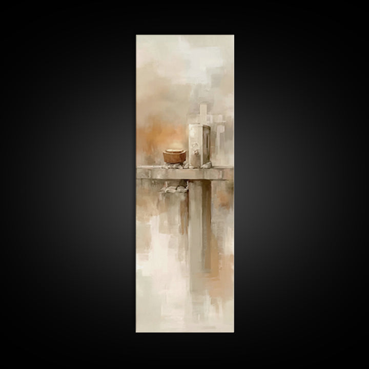 Temple Of Light, Framed Canvas Print, Christian Art, Christian Wall Art, Tall Skinny Art Print, Modern Christian Art, Christian Gift Ideas