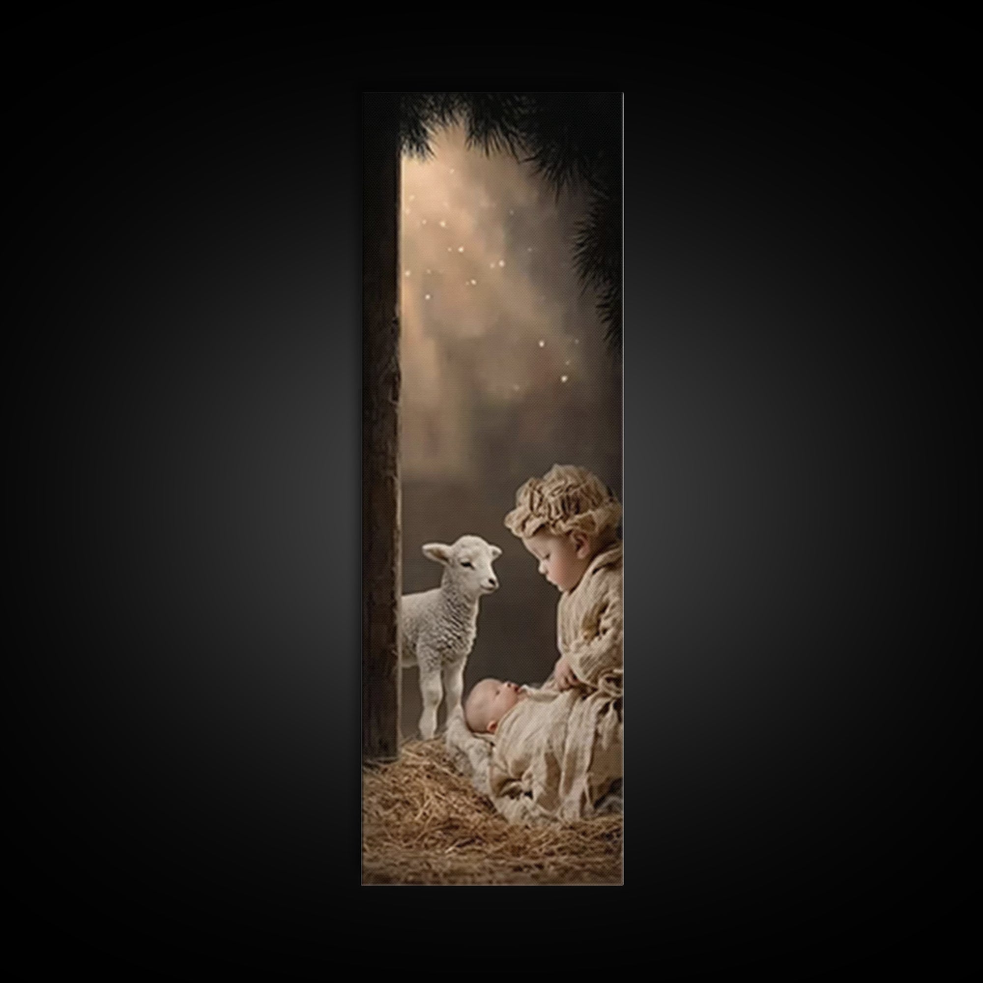 Child Of Peace – Framed Canvas Print – Christian Wall Art – Christian Art Canvas – Jesus Painting – Tall Narrow Wall Art