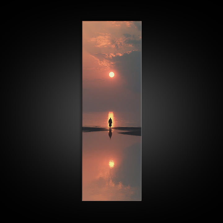 Heavenly Morning Walk – Framed Canvas Print – Christian Wall Art – Christian Art Canvas – Jesus Painting – Tall Narrow Wall Art