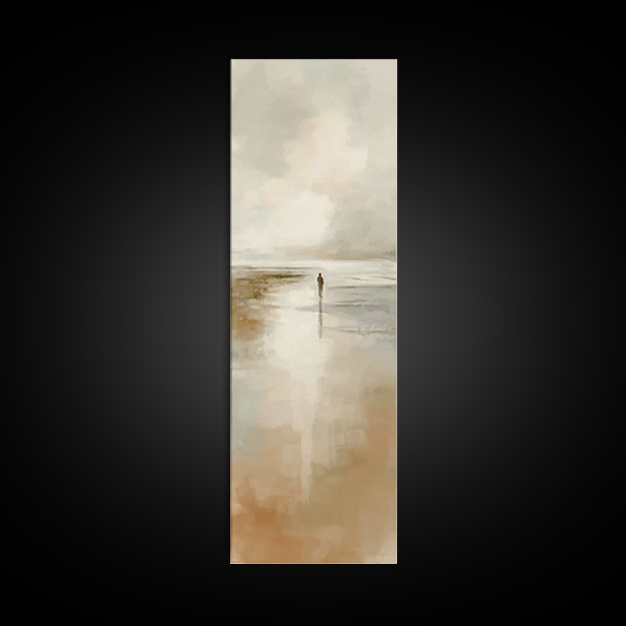 Eternal Horizon Calm – Framed Canvas Print – Christian Wall Art – Christian Art Canvas – Jesus Painting – Tall Narrow Wall Art