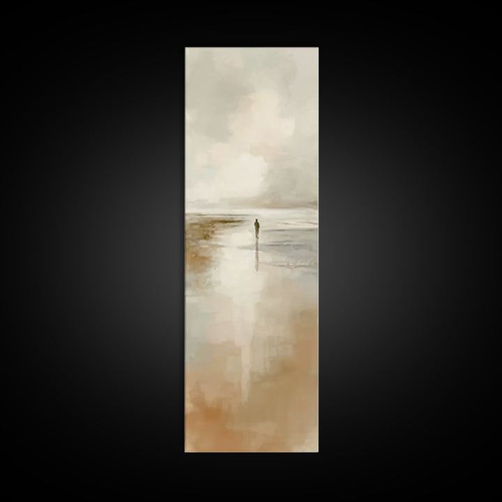 Eternal Horizon Calm – Framed Canvas Print – Christian Wall Art – Christian Art Canvas – Jesus Painting – Tall Narrow Wall Art