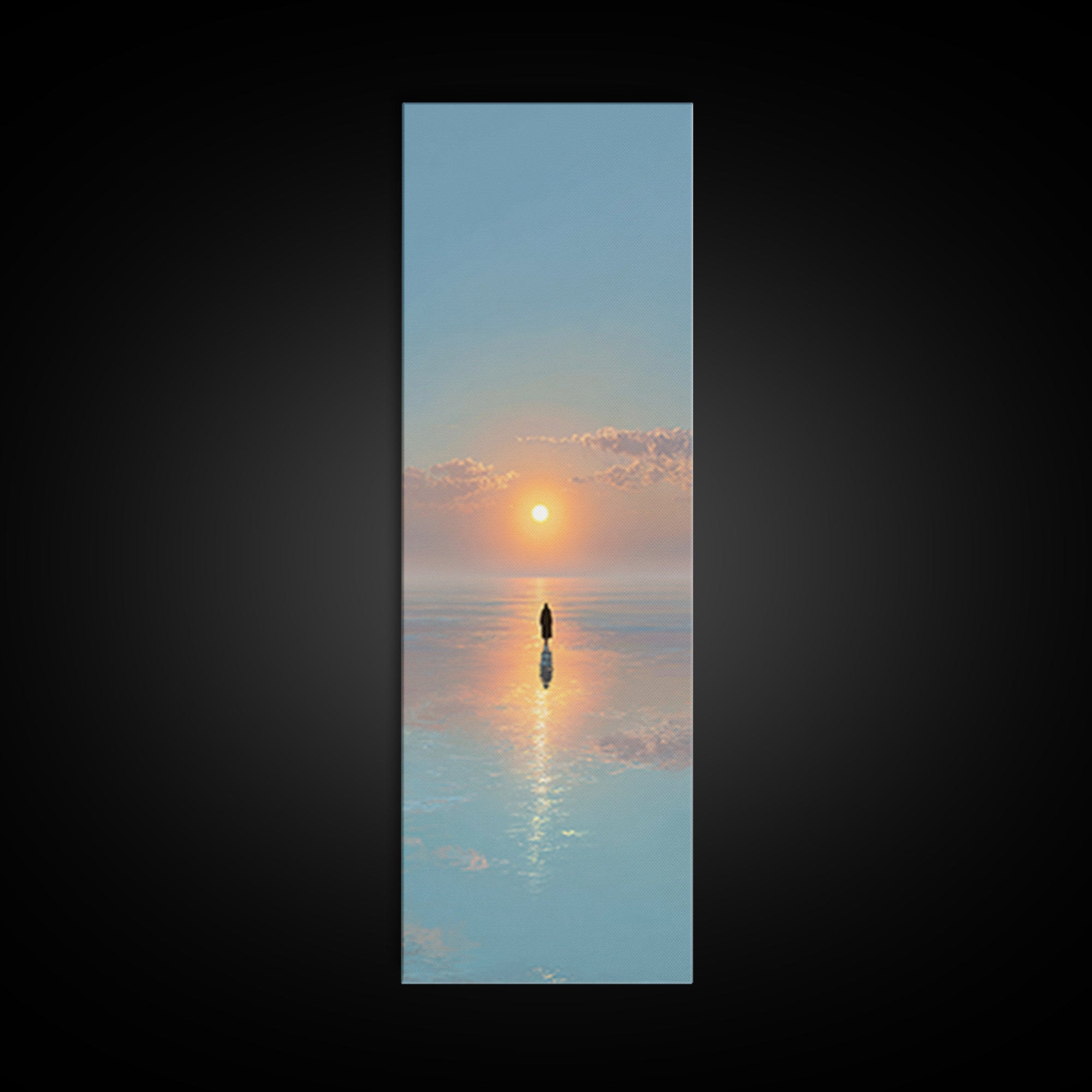 Skyward Hope Rising – Framed Canvas Print – Jesus Painting – Christian Wall Art – Christian Art Canvas – Tall Narrow Wall Art
