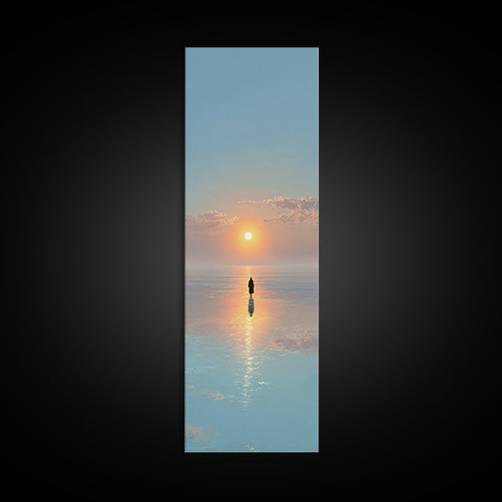 Skyward Hope Rising – Framed Canvas Print – Jesus Painting – Christian Wall Art – Christian Art Canvas – Tall Narrow Wall Art