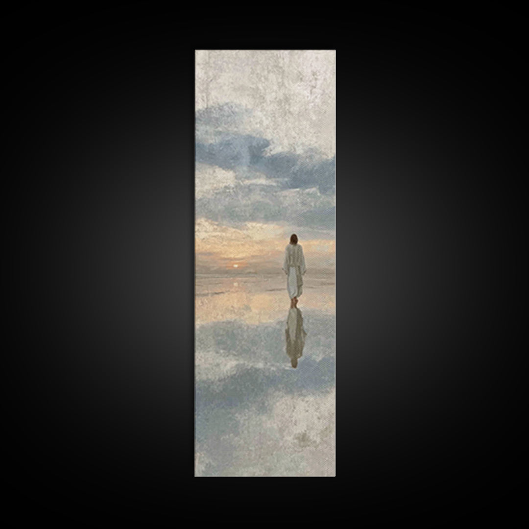 Radiant Horizon Peace – Framed Canvas Print – Christian Art Canvas – Jesus Painting – Christian Wall Art – Tall Narrow Wall Art