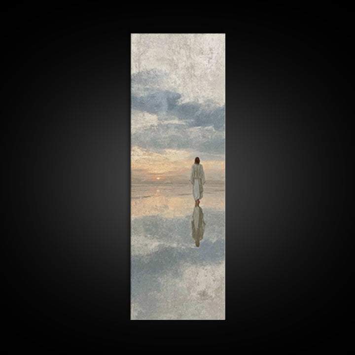 Radiant Horizon Peace – Framed Canvas Print – Christian Art Canvas – Jesus Painting – Christian Wall Art – Tall Narrow Wall Art