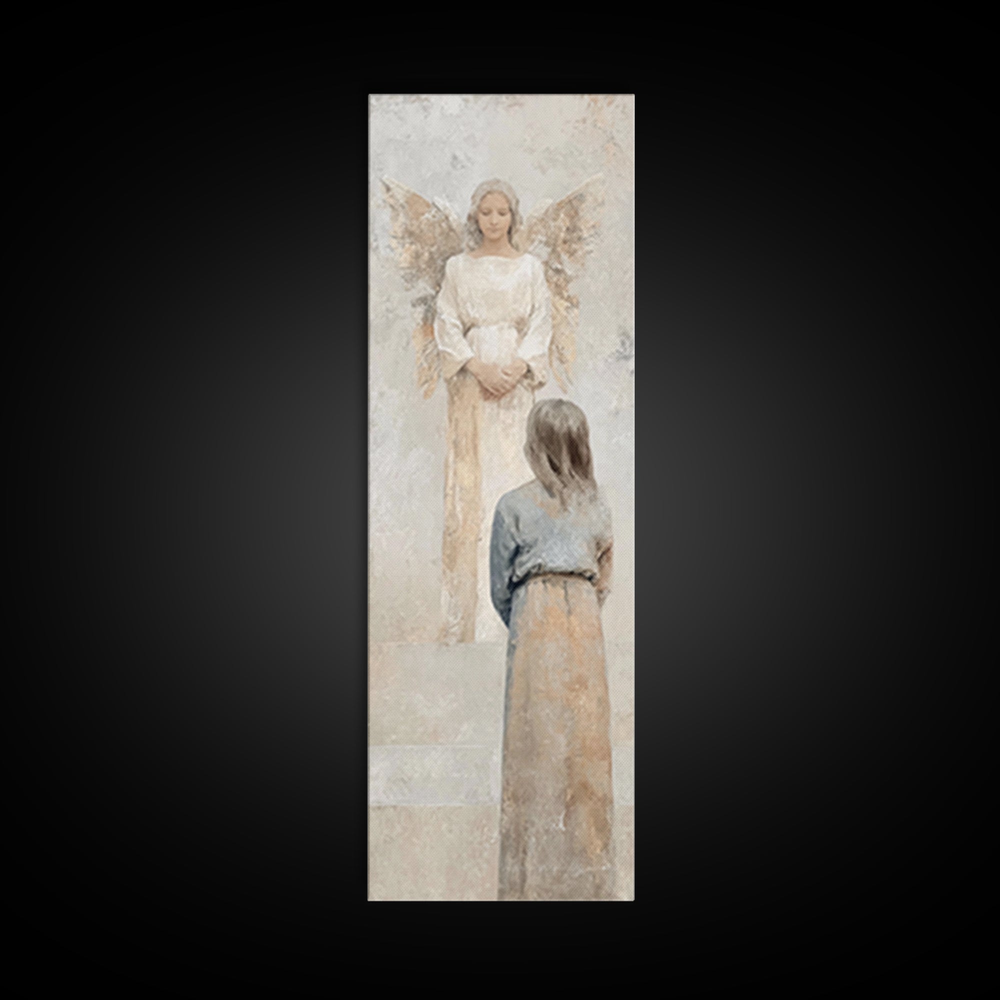 Holy Light | Framed Canvas Print | Skinny Art | Christian Art Canvas | Christian Wall Art | Christmas Art | Jesus Painting | Christian Deco