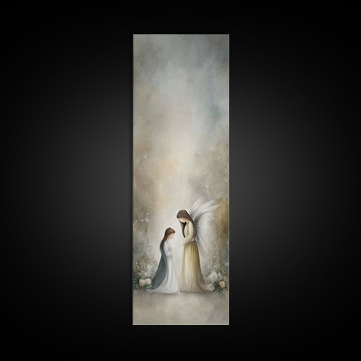 Radiant Herald | Framed Canvas Print | Tall Narrow Wall Art | Christian Art | Christmas Art | Christian Art Canvas | Jesus Painting