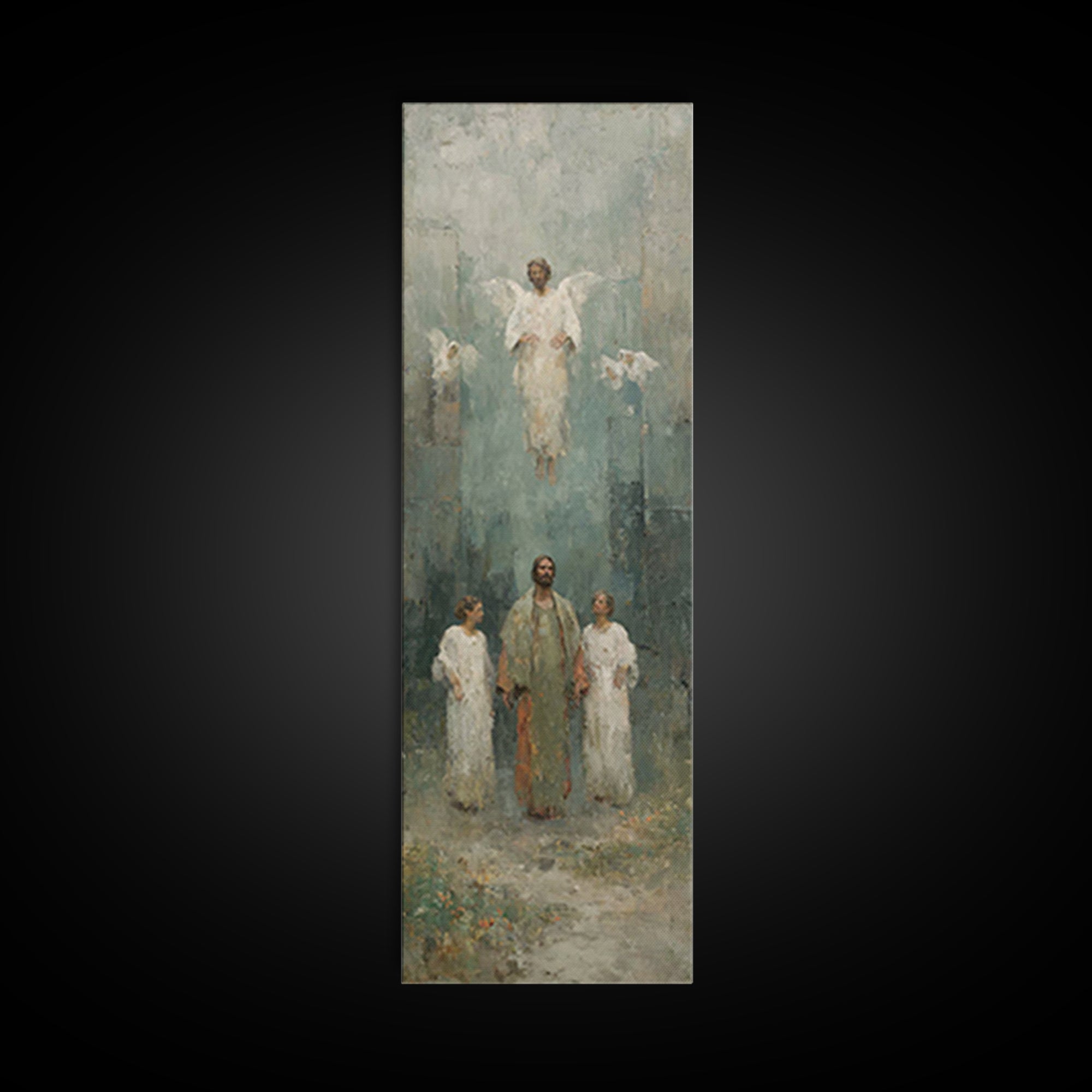 Eternal Gathering | Framed Canvas Print | Narrow Art | Christian Art Canvas | Christian Wall Art | Jesus Painting | Christian Art