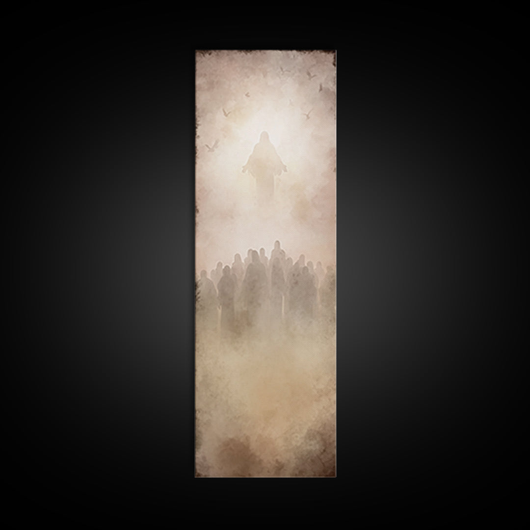 Ascension Vision – Framed Canvas Print – Skinny Art – Christian Art Canvas – Christian Wall Art – Modern Christian Art – Christian Painting