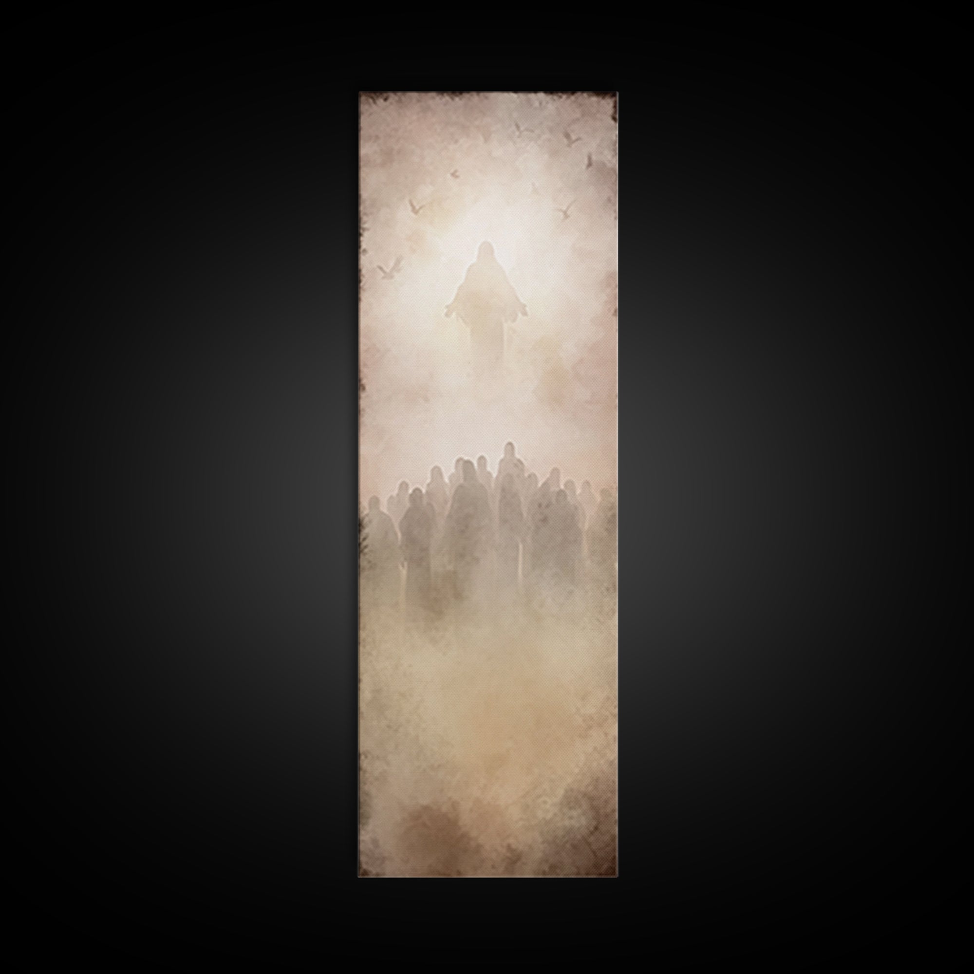 Ascension Vision – Framed Canvas Print – Skinny Art – Christian Art Canvas – Christian Wall Art – Modern Christian Art – Christian Painting