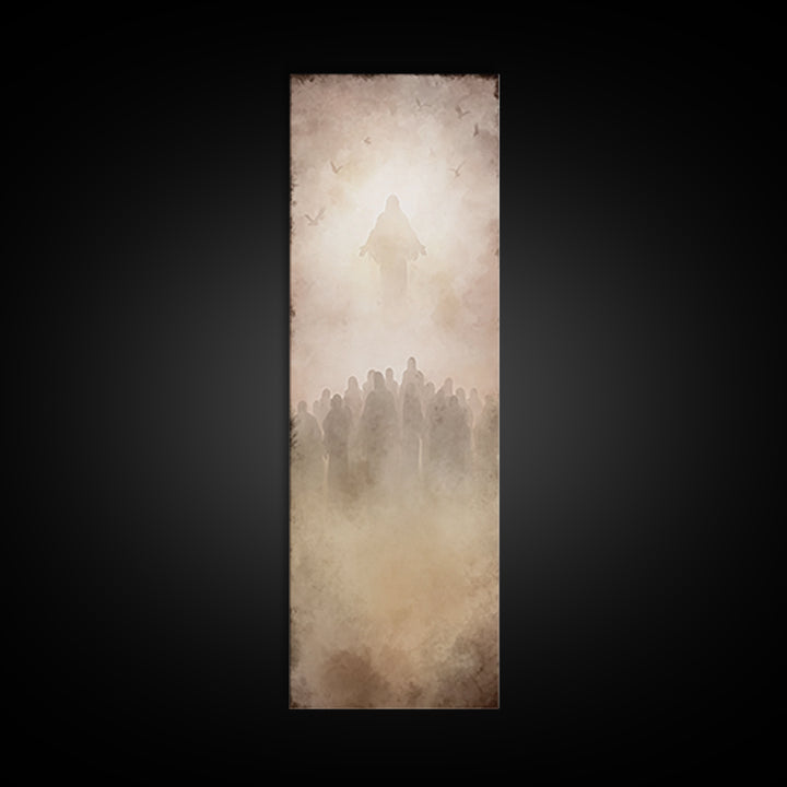 Ascension Vision – Framed Canvas Print – Skinny Art – Christian Art Canvas – Christian Wall Art – Modern Christian Art – Christian Painting