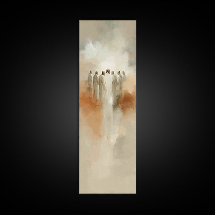 Heavenly Host | Framed Canvas Print | Tall Narrow Wall Art | Christian Art Canvas | Christian Wall Art | Jesus Painting | Christian Art