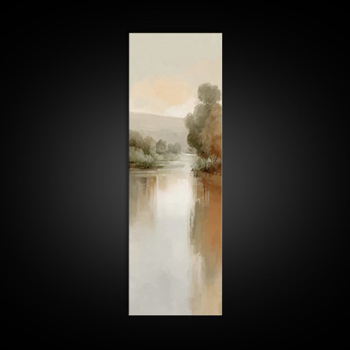 Still Waters Hope | Framed Canvas Print | Christian Wall Art | Jesus Painting Canvas | Skinny Art | Christian Art Gift | Subtle Christian A