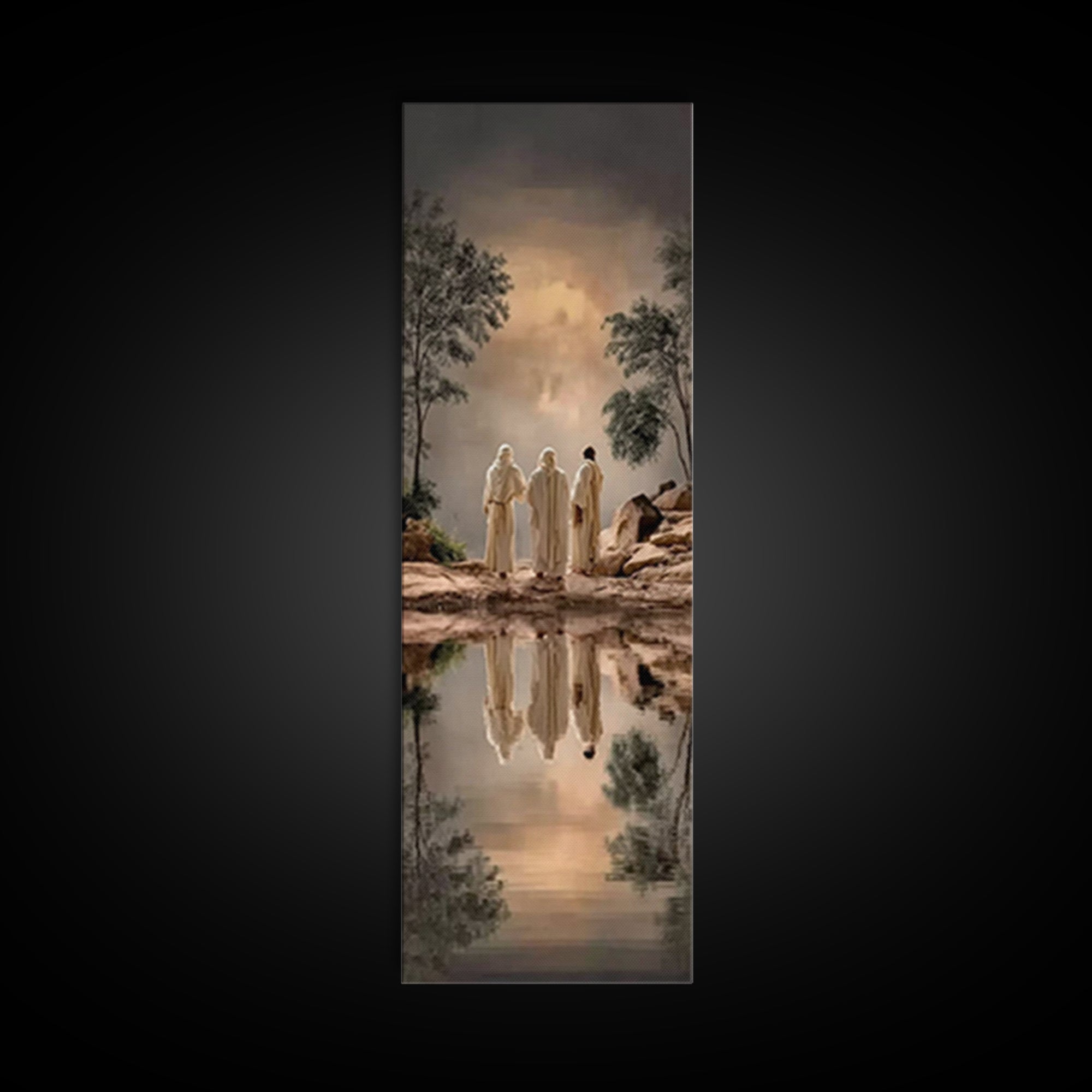 Pathway To Faith – Framed Canvas Print – Christian Wall Art – Christian Art Canvas – Narrow Art – Christian Christmas Art – Christian Art P