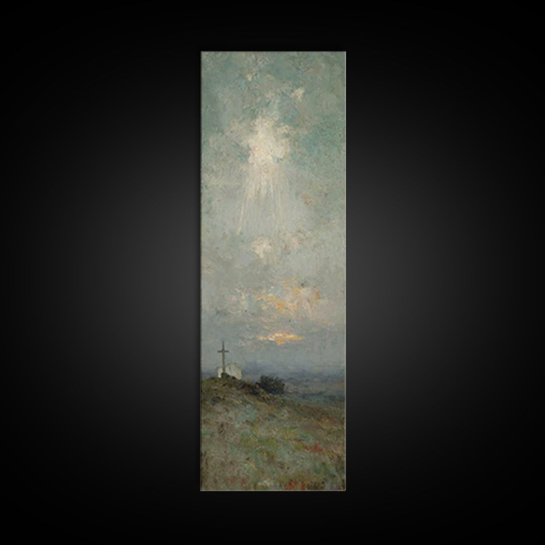 Heaven’s Promise | Framed Canvas Print | Christian Art Canvas | Narrow Art | Christian Wall Art | Subtle Christian Art | Christian Gift | V
