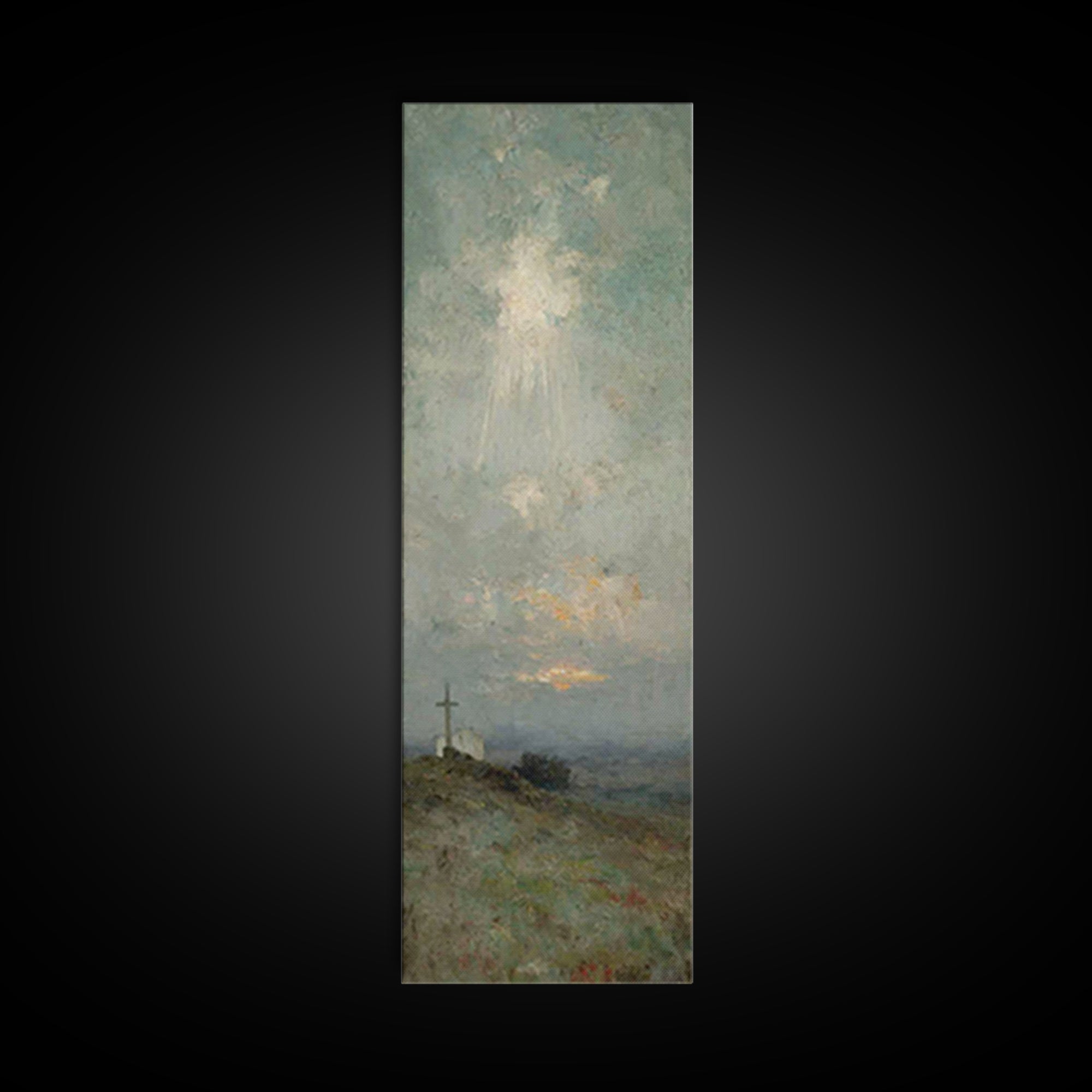 Heaven’s Promise | Framed Canvas Print | Christian Art Canvas | Narrow Art | Christian Wall Art | Subtle Christian Art | Christian Gift | V