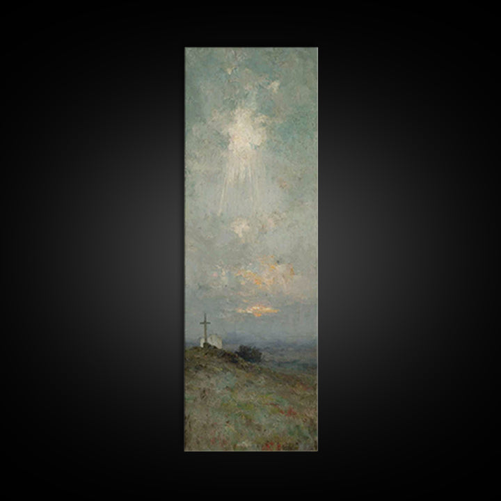 Heaven’s Promise | Framed Canvas Print | Christian Art Canvas | Narrow Art | Christian Wall Art | Subtle Christian Art | Christian Gift | V