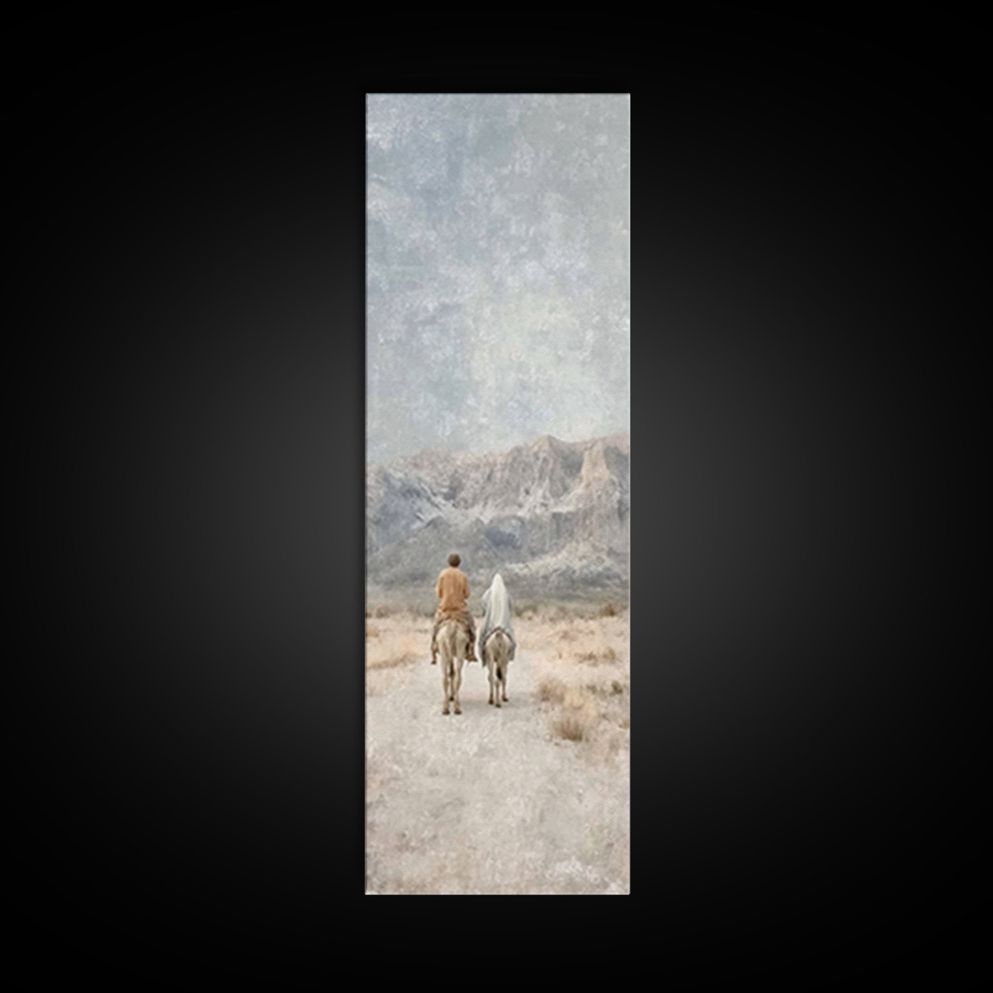 Journey To Bethlehem | Framed Canvas Print | Skinny Art | Christian Art | Christmas Art Prints | Modern Christian Painting