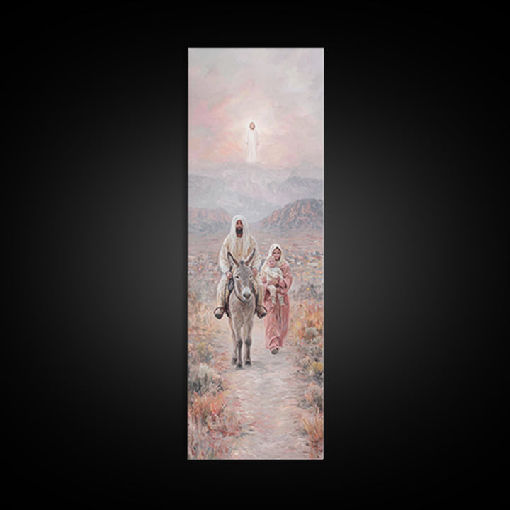 Sacred Desert Walk – Framed Canvas Print – Skinny Art – Christian Art – Christmas Wall Art – Christian Art Work