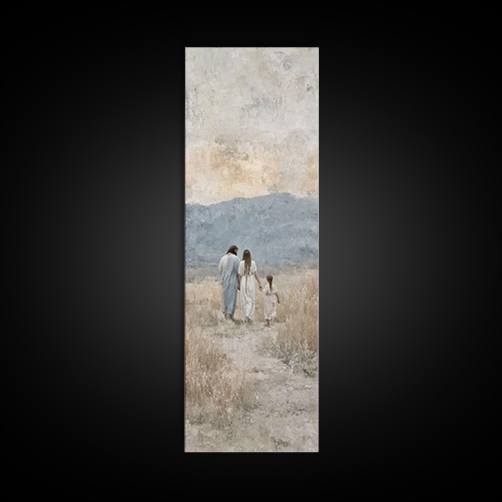 Fields Of Grace – Framed Canvas Print – Christian Art – Christian Painting – Christian Art Canvas – Skinny Art – Christian Christmas Art
