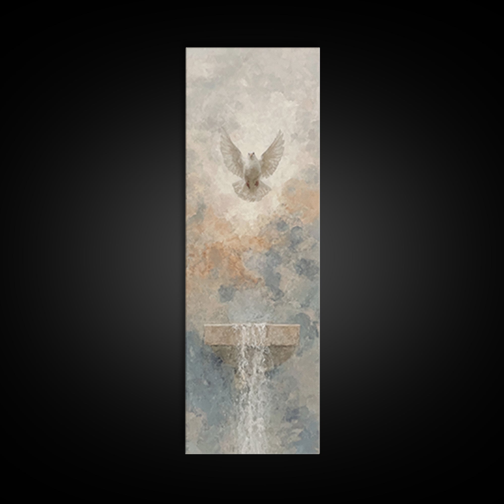 Dove Of Peace – Framed Canvas Print – Christian Art Canvas – Christian Wall Art – Skinny Art – Christian Christmas Art – Christian Gift Ide