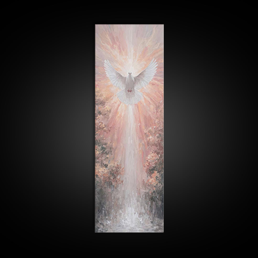 Spirit Of Dawn – Framed Canvas Print – Christian Art Print – Christian Wall Art – Tall Skinny Art Print – Christian Art Canvas – Christmas