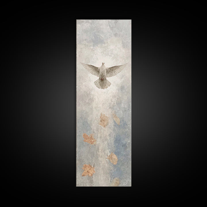 Spirit Above Stillness – Framed Canvas Print – Christian Art – Blue Christian Art – Christian Wall Art – Tall Narrow Wall Art – Christian A