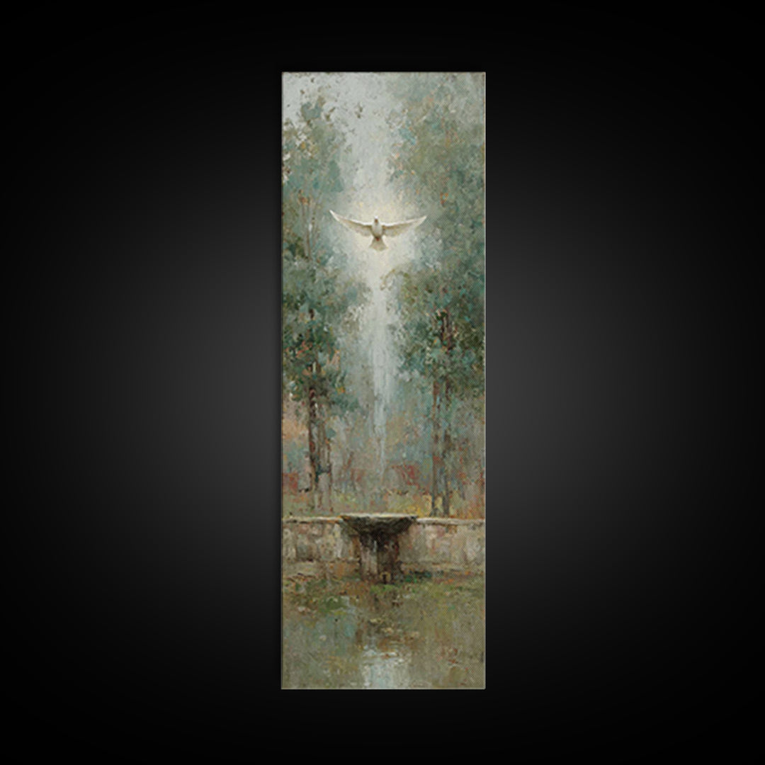 Garden Of Spirit – Framed Canvas Print – Christian Wall Art – Christian Art Canvas – Vintage Christian Art – Tall Narrow Wall Art – Christi