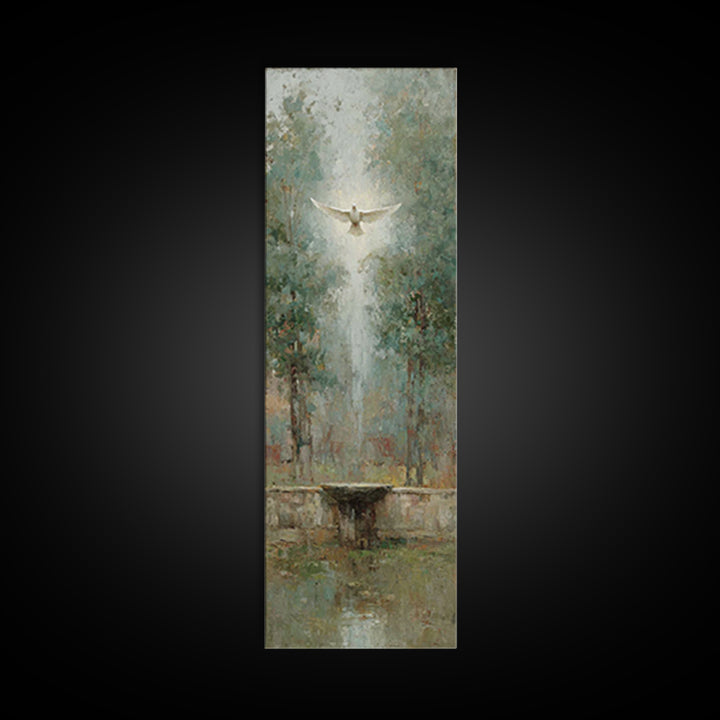 Garden Of Spirit – Framed Canvas Print – Christian Wall Art – Christian Art Canvas – Vintage Christian Art – Tall Narrow Wall Art – Christi