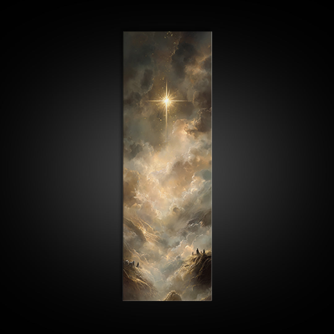 Valley Of Radiance – Framed Canvas Print – Skinny Art – Christian Christmas Art – Christian Art Canvas – Christian Wall Art – Jesus Paintin