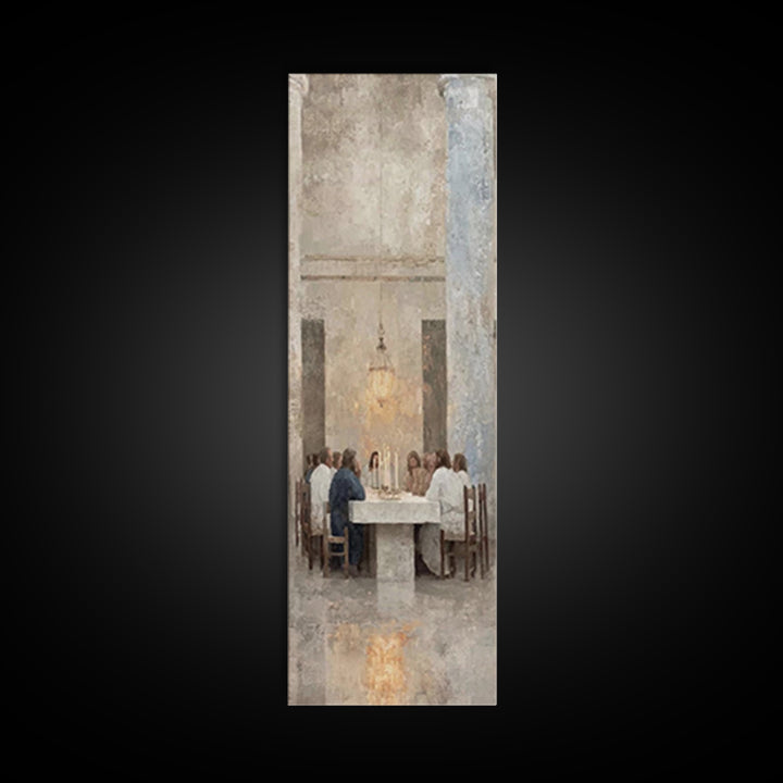 Celestial Supper Peace – Framed Canvas Print – Christian Art Canvas – Jesus Painting – Christian Wall Art – Skinny Art – Christian Christma