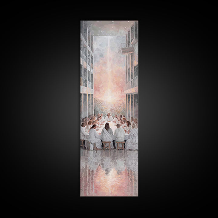 Last Supper Serenity | Framed Canvas Print | Christian Painting | Jesus Canvas Art | Christian Art Print | Tall Narrow Wall Art | Christmas