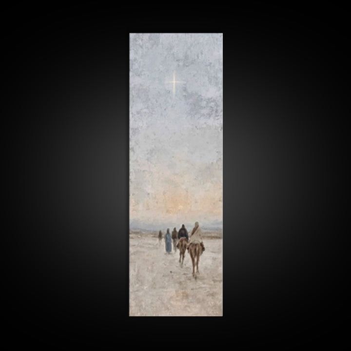 Pilgrims Of Hope – Framed Canvas Print – Christian Art – Christmas Wall Art – Christian Art Canvas – Skinny Art – Christian Christmas Decor