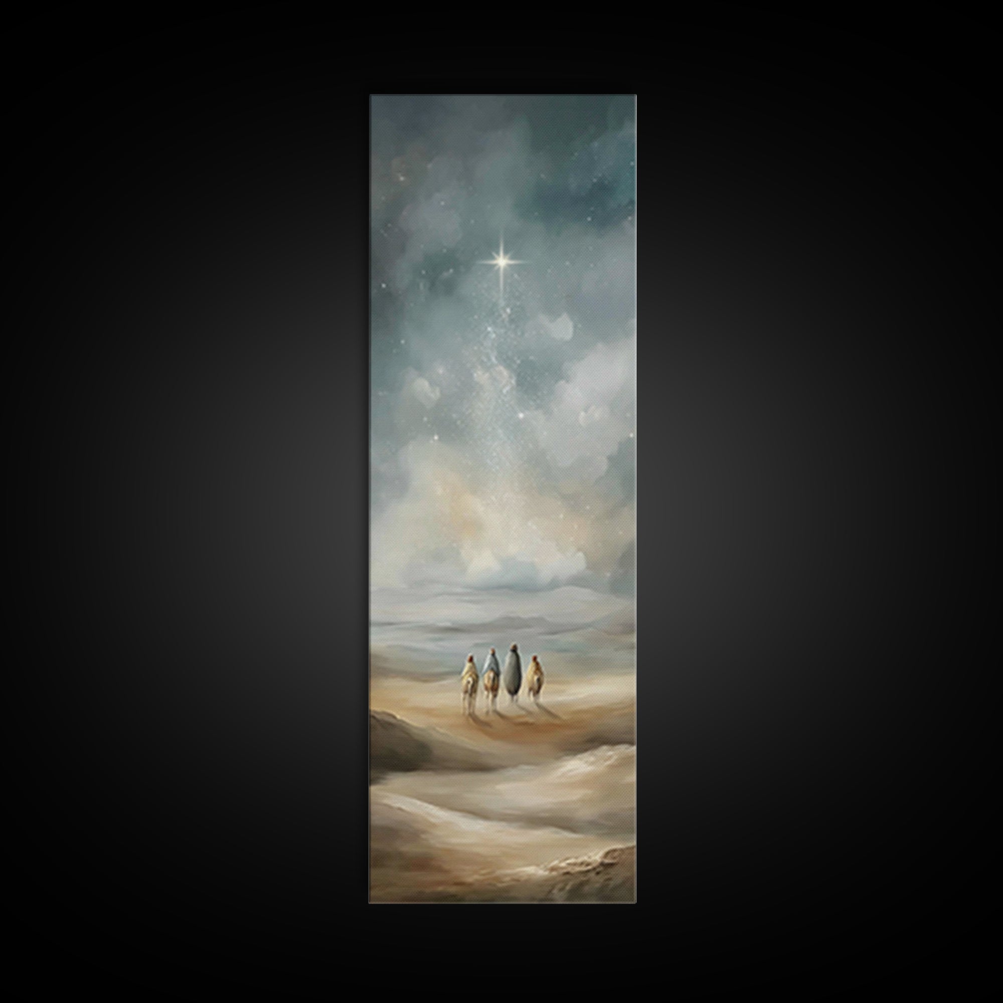 Guiding Light Voyage – Framed Canvas Print – Christian Art Canvas – Christmas Art – Christian Wall Art – Narrow Art – Christian Gift